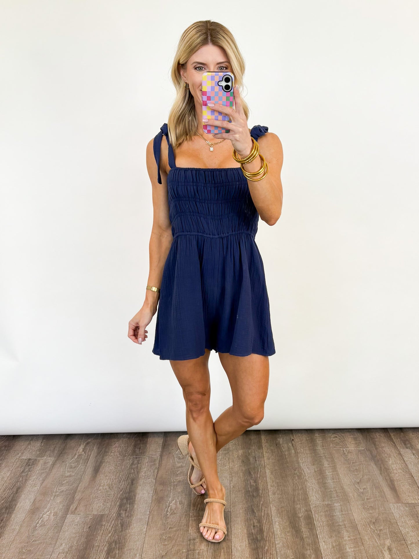 Easy Days Smocked Romper - 2 COLORS