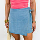 Coastal Wrap Denim Skort