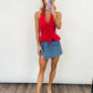 Scarlet Charm Halter Top