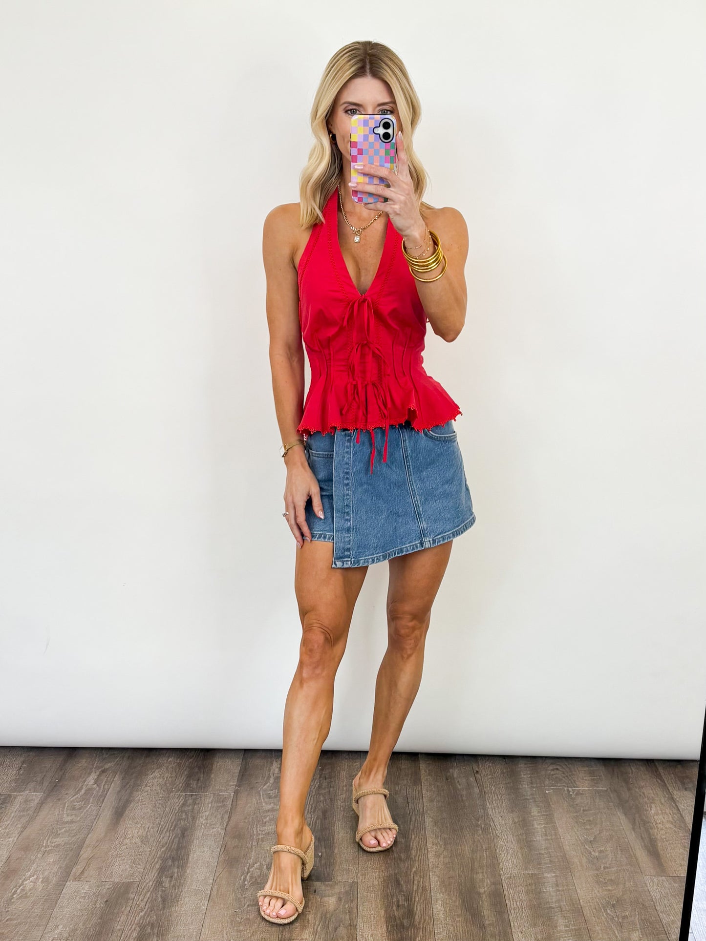 Scarlet Charm Halter Top