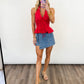 Scarlet Charm Halter Top