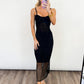 Midnight Coast Crochet Midi Dress