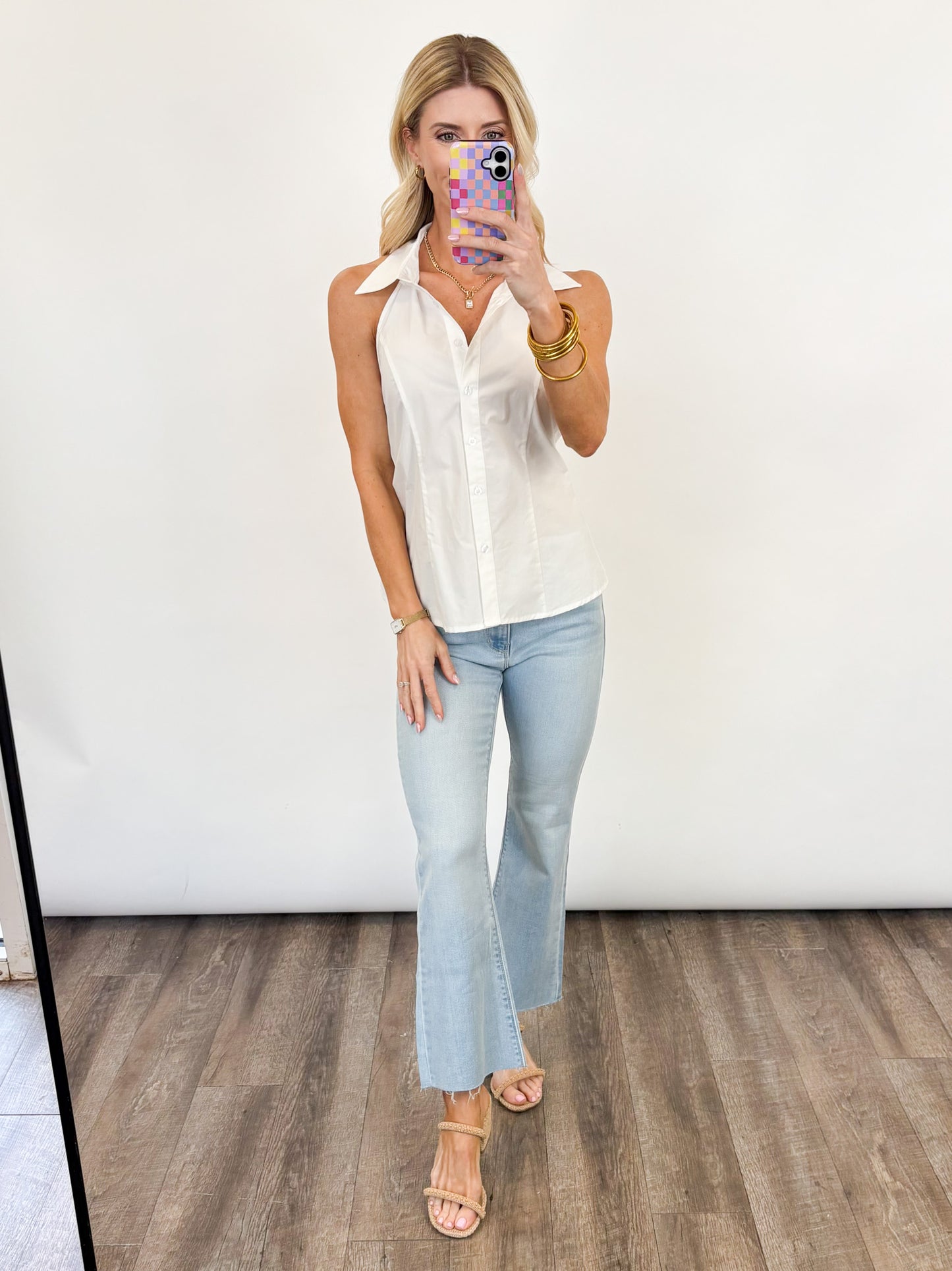 Chic Halter Button Top