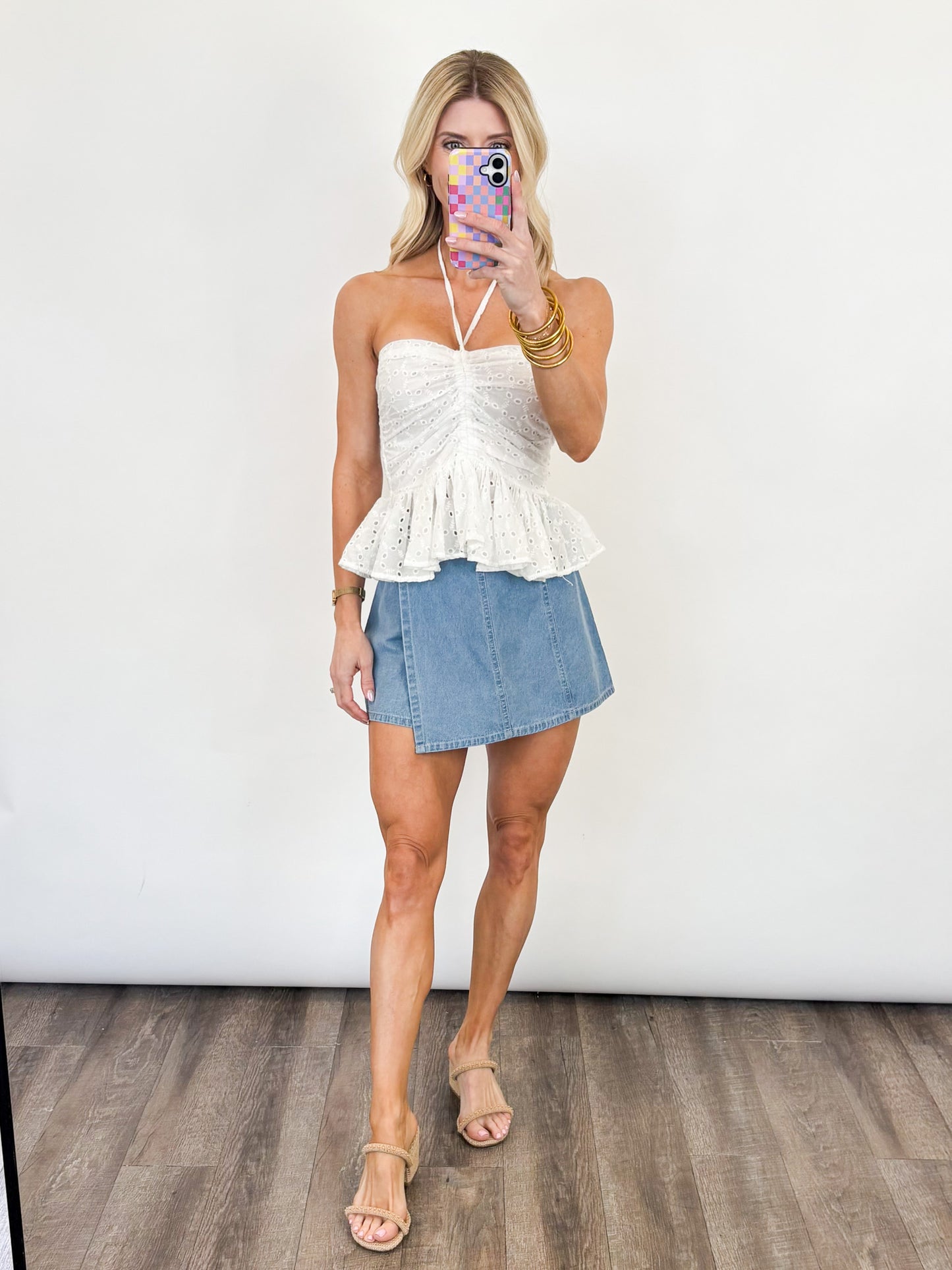 Coastal Cool Denim Skort
