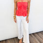 Coral Breeze Eyelet Top - 2 COLORS