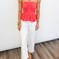 Coral Breeze Eyelet Top - 2 COLORS