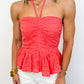 Coral Breeze Eyelet Top - 2 COLORS