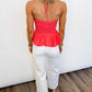 Coral Breeze Eyelet Top - 2 COLORS