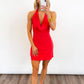Red Hot Halter Dress