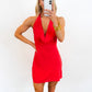 Red Hot Halter Dress