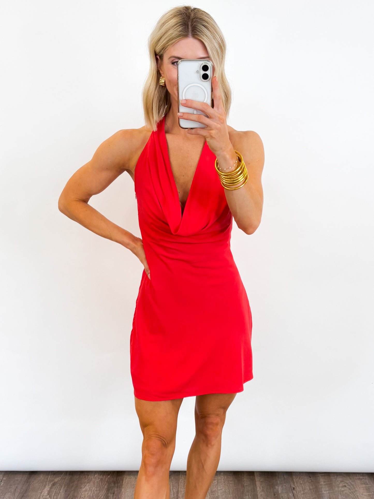 Red Hot Halter Dress