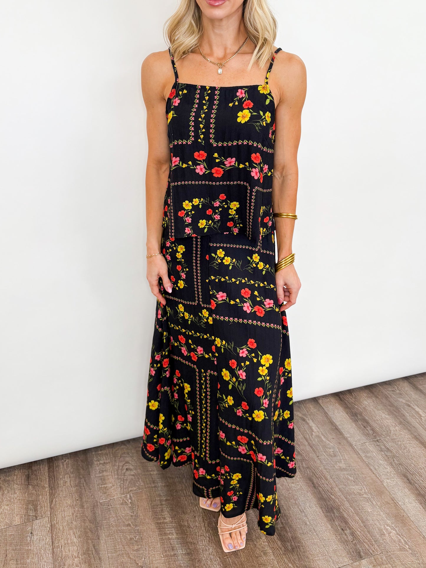 Midnight Garden Maxi Set