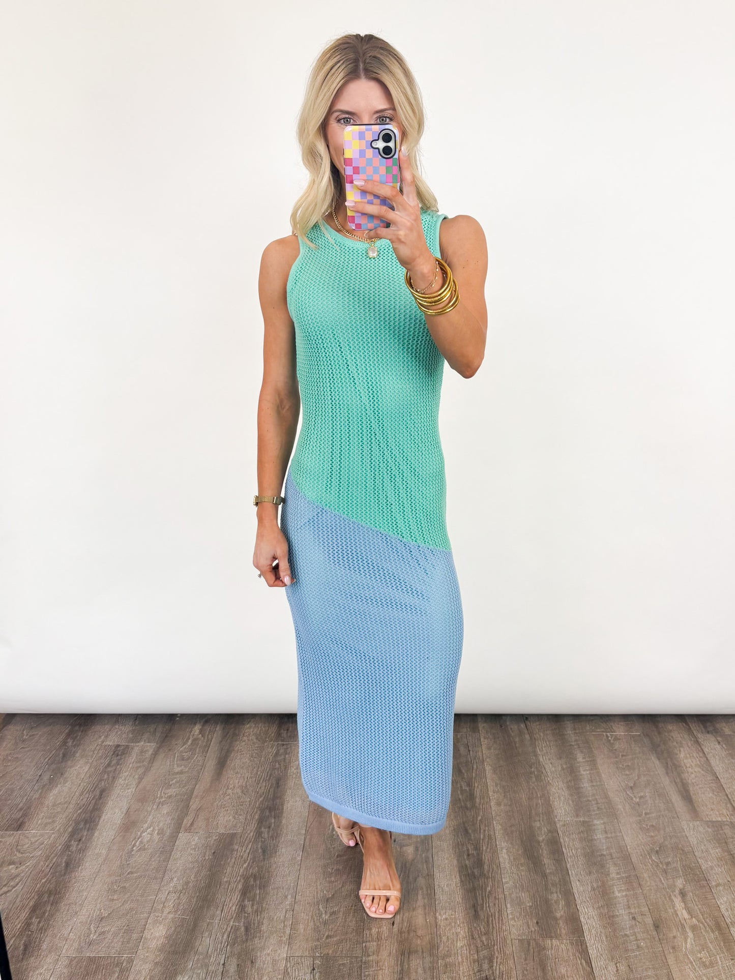 Ocean Dip Knit Midi Dress