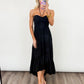 Midnight Breeze Halter Maxi Dress