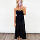 Midnight Breeze Halter Maxi Dress
