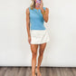 Ocean Breeze Open Back Knit Tank