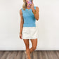 Ocean Breeze Open Back Knit Tank