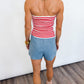 Boardwalk Stripe Strapless Top
