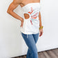 Sunset Spark Strapless Top