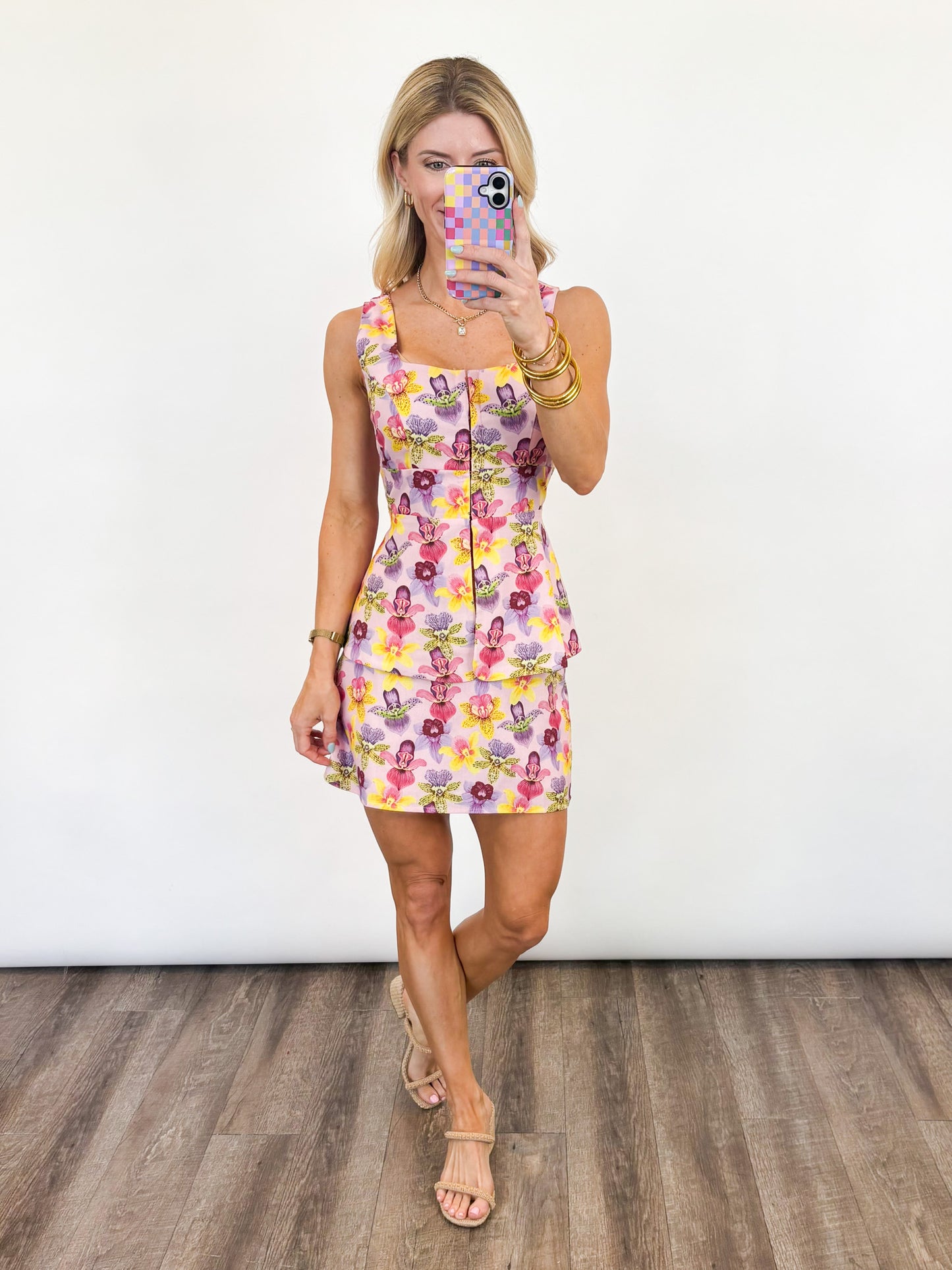 Sweet Bloom Peplum Skirt Set