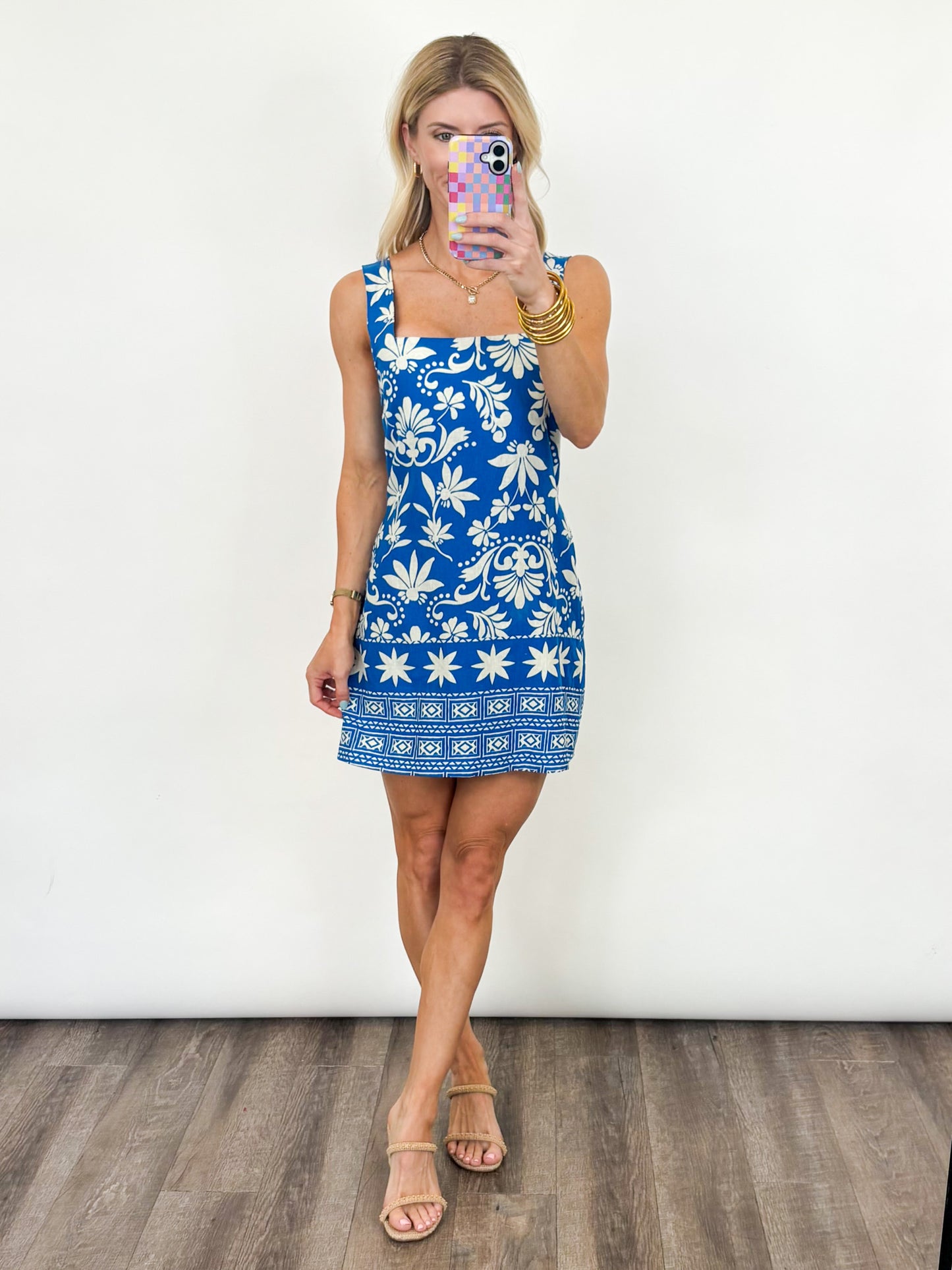 Santorini Breeze Mini Dress