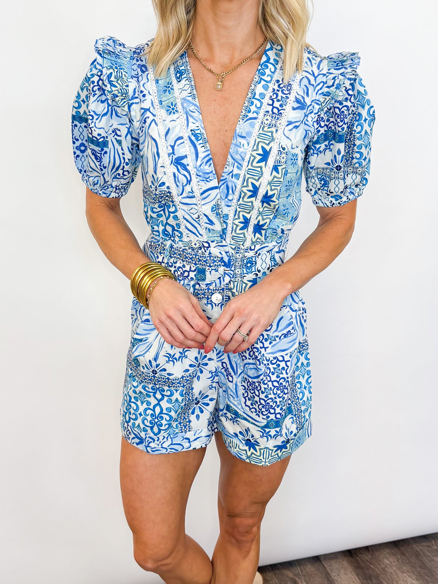 Breezeway Patchwork Romper