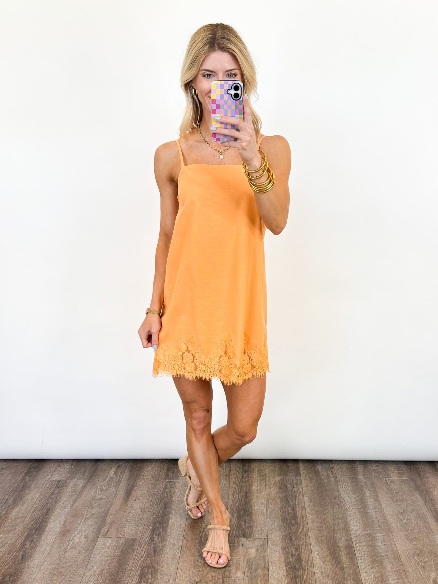 Golden Hour Lace Slip Dress