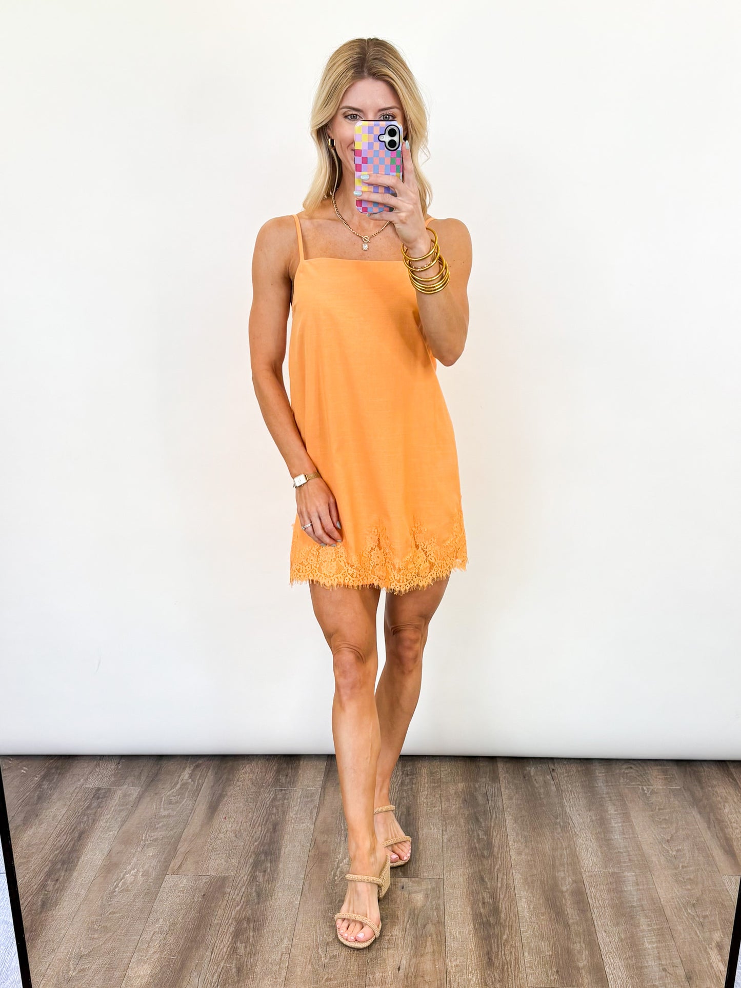 Golden Hour Lace Slip Dress