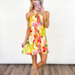 Tropical Daydream Halter Mini Dress