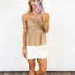 Champagne Whisper Ruffle Tank
