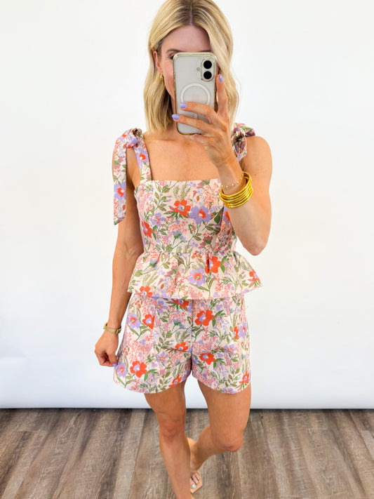 Floral Jacquard Set