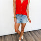 Scarlet Linen Blend Tank