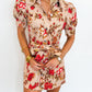 Vintage Bloom Belted Dress