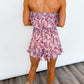 Sunset Bloom Strapless Romper