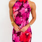 Bold Bloom Halter Mini Dress