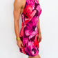 Bold Bloom Halter Mini Dress