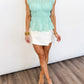 Seafoam Breeze Ruched Top