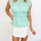 Seafoam Breeze Ruched Top