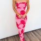 Rose Bloom Mesh Maxi Dress