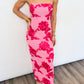 Rose Bloom Mesh Maxi Dress