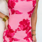 Rose Bloom Mesh Maxi Dress