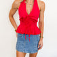 Scarlet Charm Halter Top
