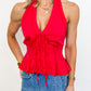 Scarlet Charm Halter Top