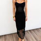 Midnight Coast Crochet Midi Dress