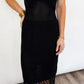Midnight Coast Crochet Midi Dress