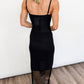Midnight Coast Crochet Midi Dress