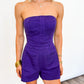Purple Victory Strapless Romper