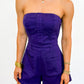 Purple Victory Strapless Romper