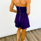 Purple Victory Strapless Romper