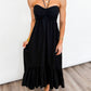 Midnight Breeze Halter Maxi Dress